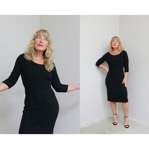 1960's Vintage Kimberly Hand Loomed Wool Sheath Sweater Dress ~ Women's SM MD LG